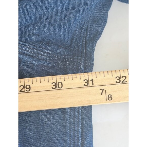 Carhartt Button Down Denim Pearl Snap Shirt Mens 4XL Blue Relaxed Fit Heavy - Picture 7 of 11